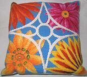 Gerbera Tapestry Cushion Kit - REDUCED TO £10.00