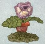 Pansy in Pot - Stumpwork Kit