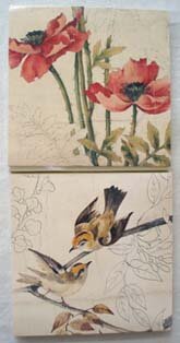 Notelets - Poppies, Wisteria and Gold Crest Birds