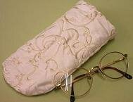 Cream Silk and Lace Spectacle Case 